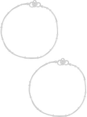 

Jewel99 Snake Mystic Silver Anklet(Pack of 2)