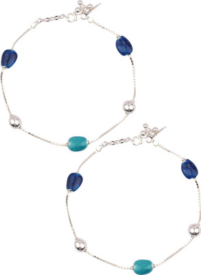 

Jewel99 Italian Mystical Alliance Sterling Silver Anklet(Pack of 2)