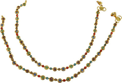

Shreyadzines Crystal Anklet(Pack of 2)