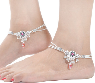 Charms Diva Precious Alloy Anklet(Pack of 2)