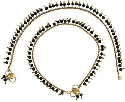 

Nisa Pearls & Jewellery Princess Delight Copper Anklet(Pack of 2)