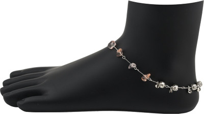 

High Trendz Pink With Silver Alloy Anklet