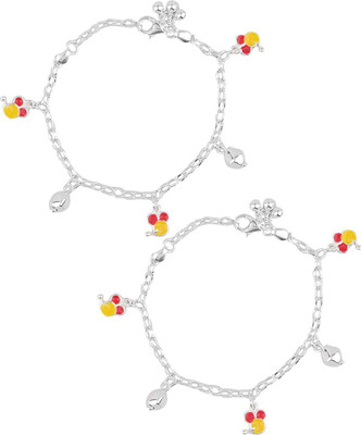 

Jewel99 Baby girl Sterling Silver Anklet(Pack of 2)
