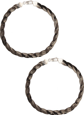 

Jewel99 Italian Mystical Alliance Sterling Silver Anklet(Pack of 2)