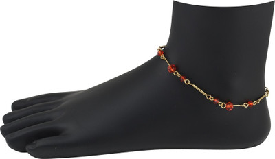

High Trendz Gold with Orange Alloy Anklet