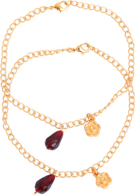 22% OFF on TOUCHSTONE Metal Anklet Set(Pack of 2)