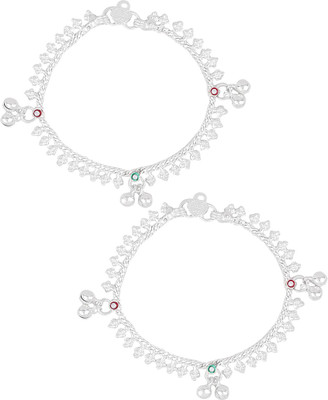 

Jewel99 Baby girl Silver Anklet(Pack of 2)