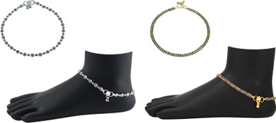

High Trendz Super Combo Alloy Anklet(Pack of 4)
