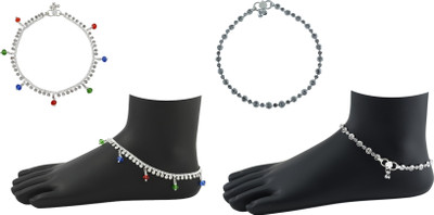 

High Trendz Super Combo Alloy Anklet(Pack of 4)