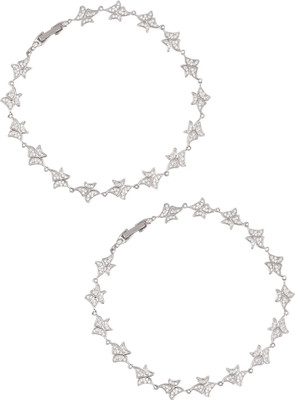 

Jewel99 Italian Mystical Alliance Sterling Silver Anklet(Pack of 2)