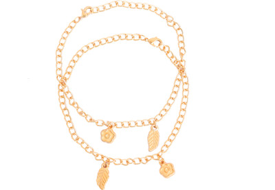22% OFF on TOUCHSTONE Metal Anklet Set(Pack of 2)