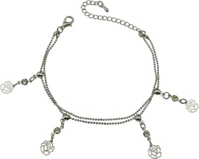 HIGH TRENDZ Rose Double Layer Alloy Anklet