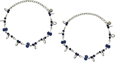

High Trendz Silver With Blue Bow Alloy Anklet(Pack of 2)