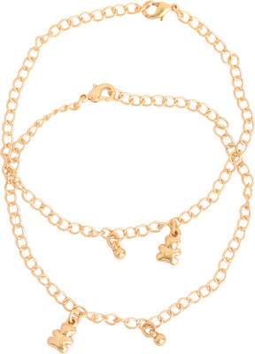 22% OFF on TOUCHSTONE Metal Anklet Set(Pack of 2)