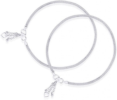 10% OFF on TARAASH Sterling Silver Anklet(Pack of 2) 10% OFF on TARAASH Sterling Silver Anklet(Pack of 2)