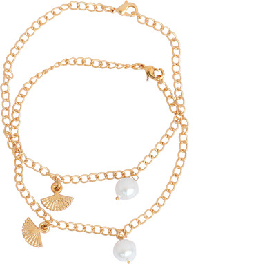 44% OFF on Touchstone Metal Anklet Set(Pack of 2)