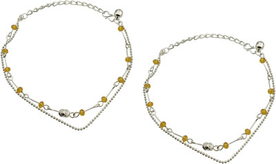 

High Trendz Dazzle Collection Alloy Anklet(Pack of 2)