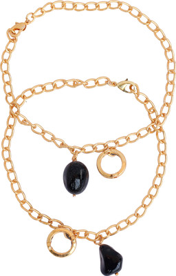 22% OFF on TOUCHSTONE Metal Anklet Set(Pack of 2)