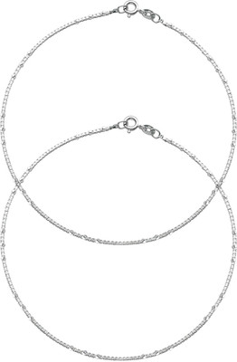 

Abhooshan Sterling Silver Anklet(Pack of 2)