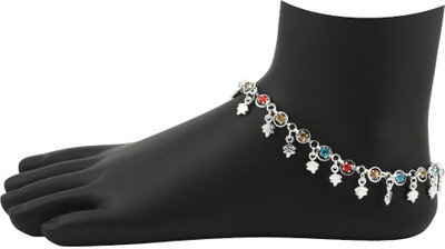 

High Trendz Silver Ritz Flora Alloy Anklet(Pack of 2)