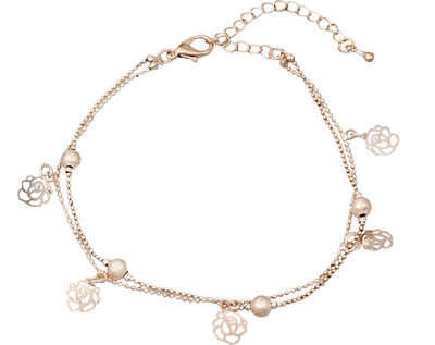 

Aaishwarya Rose Gold Floral Single Alloy Anklet
