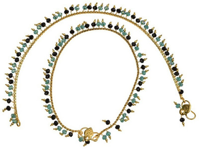 

Nisa Pearls & Jewellery Princess Delight Copper Anklet(Pack of 2)