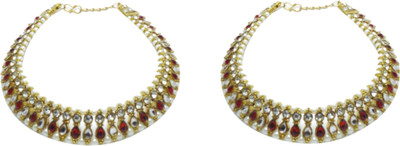 

FashBlush Forever New Embellishment Gem Festivity Alloy Anklet(Pack of 2)