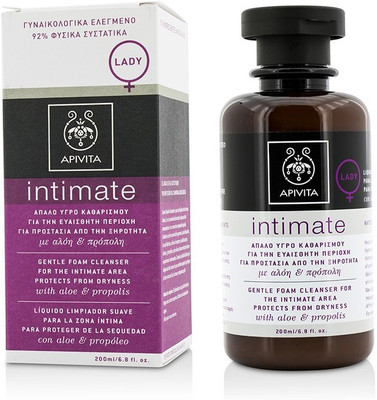 

Apivita Intimate Gentle Foam Cleanser For The Intimate Area Protects From Dryness with Aloe and Propolis(200 ml)
