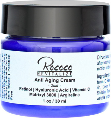

Rococo Anti Aging Cream with Retinol Hyaluronic Acid Vitamin C Matrixyl 3000 - 1oz(30 ml)