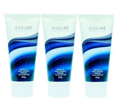 

Assure Natural Active Anti-Aging Night Cream Vitamin E Enriched (Pack Of 3)(180 g)