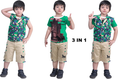 

Bad Boys Boys Casual T-shirt Jacket(Green)