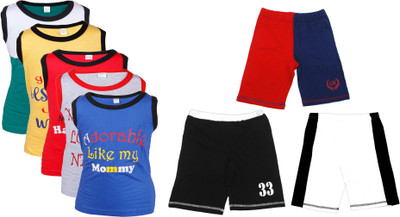 

Gkidz Boys Casual Vest Shorts(Multicolor
