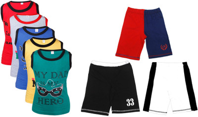 

Gkidz Boys Casual Vest Shorts(Multicolor