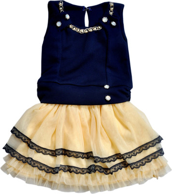 

Hey Baby Girls Party(Festive) Top Skirt(Blue