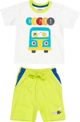 

Wow Mom Boys Casual T-shirt(White, Off white