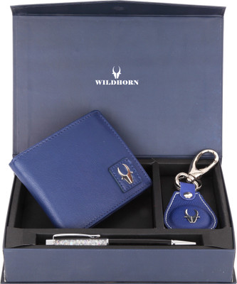 

WildHorn Men Casual, Formal Blue Genuine Leather Wallet(5 Card Slots)