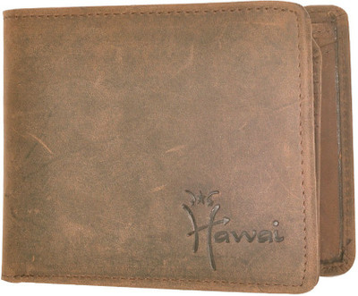 

Hawai Men Tan Genuine Leather Wallet(7 Card Slots)