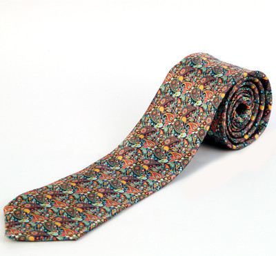 

Blacksmith Intricate Paisley Design Floral Print Men's Tie, Black;multicolor
