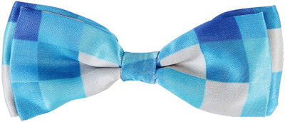 

Blacksmith Water Blue Checksdesign Bow Checkered Men's Tie