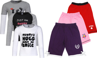 

Gkidz Girls Casual T-shirt, Multicolor