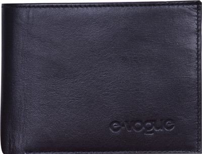 

Evogue Men Black Genuine Leather Wallet(4 Card Slots)