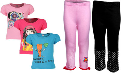 Gkidz Girls Casual T-shirt, Multicolor