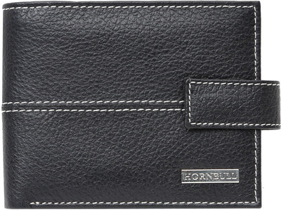

Hornbull Men Black Genuine Leather Wallet(3 Card Slots)