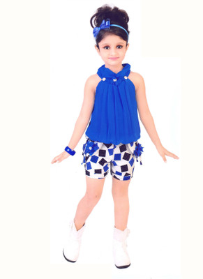 

Hey Baby Girls Casual Top Pant(Blue
