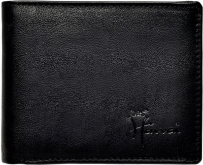 

Hawai Men Casual, Formal Black Genuine Leather Wallet(4 Card Slots), Black-01