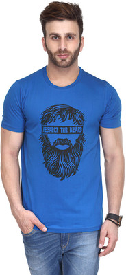 

Koolpals Printed Men Round Neck Blue T-Shirt
