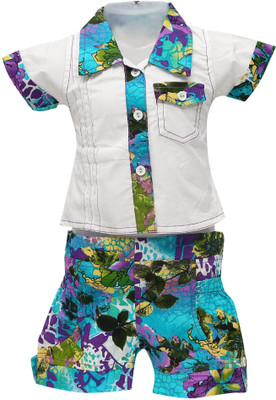 

Golden Girl Girls T-shirt(Multicolor, Blue