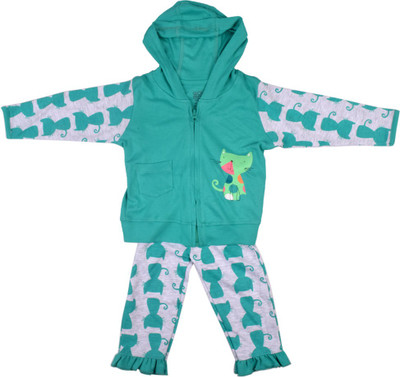 

Wow Mom Girls T-shirt Trouser(Green