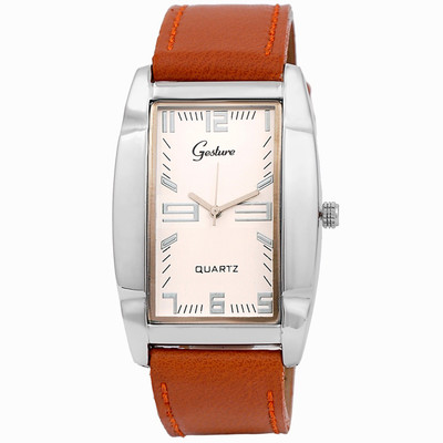 Gesture Gesture 5023-SL-BR Rectangular Watch Watch - For Men