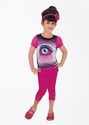 

Hey Baby Girls Party(Festive) T-shirt, Pink